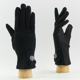 фото перчатки шерстяные 19011black 